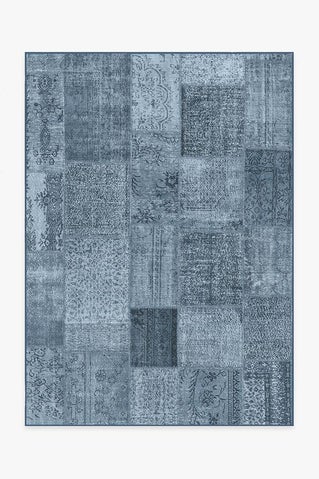 Patchwork Blue Rug