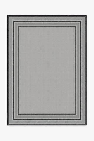 Outdoor Picnic Border Grey Rug