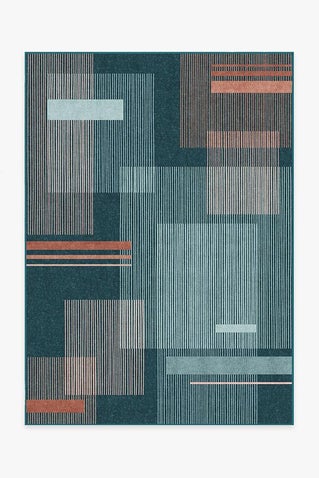 Quadra Teal Rug
