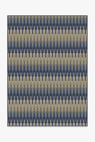 Retro Danish Blue Rug