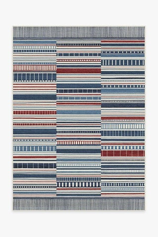 Outdoor Riviera Stripe Americana Rug