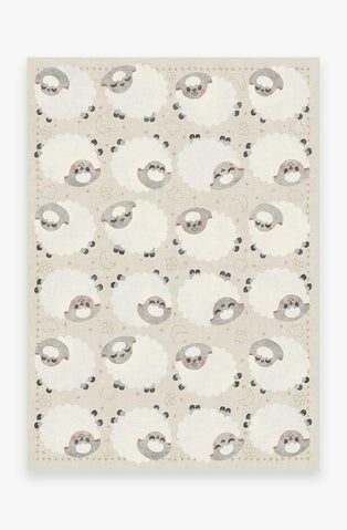 Sleepy Sheep Soft White Rug