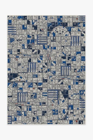 Smugglers Geo R2D2 Blue Rug