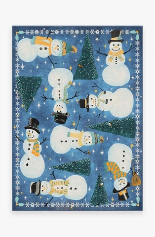 Snowy Soiree Navy Rug