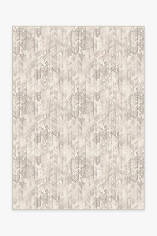 Watercolor Herringbone Cream Rug
