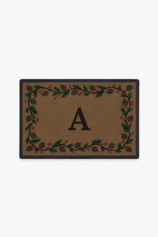 Winter Woods Monogram Doormat